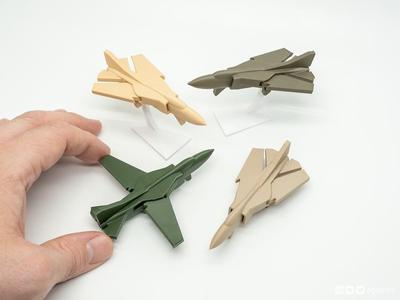 Print-in-place and articulated MiG-23 Jet Fighter with Improved Wingdesign