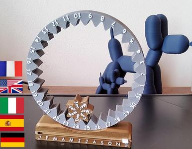 Perpetual multi language calendar 