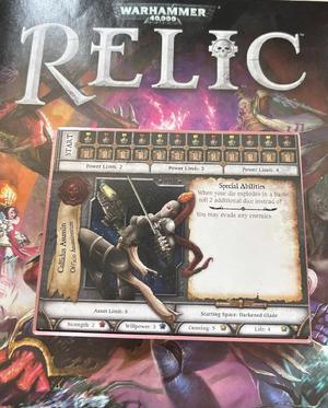 Character Cards and Scenario Cards for Relic Warhammer Base Nemesis and Terra   