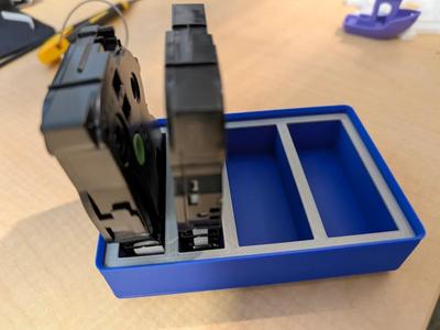 Gridfinity Brother TZe label maker tape storage   