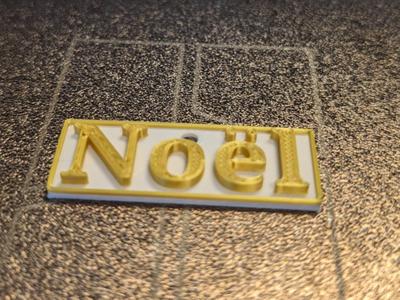 Noël name tag