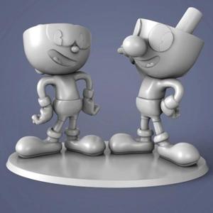 Cuphead and Mugman 3D Printing Figurines | Assembly