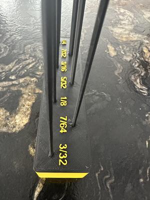 Gridfinity holder for hex key t-handle wrenches