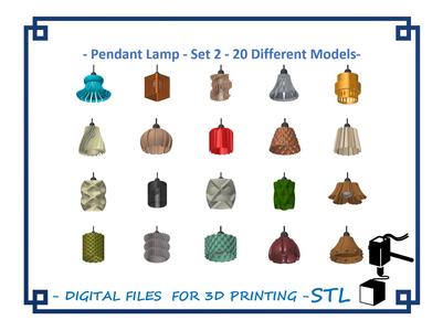 Pendant Lamp Set 2 - 20 Different Models