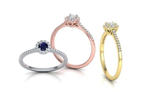 Halo Engagement ring Own design 3dmodel
