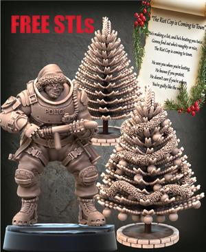 Santa Cop & Fir Tree