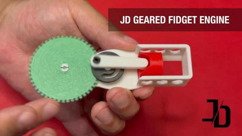 JD Geared Fidget Engine Piston