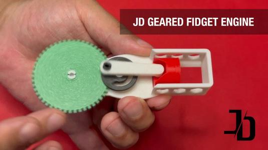JD Geared Fidget Engine Piston