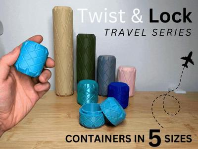 Modular Twist & Lock Travel Containers