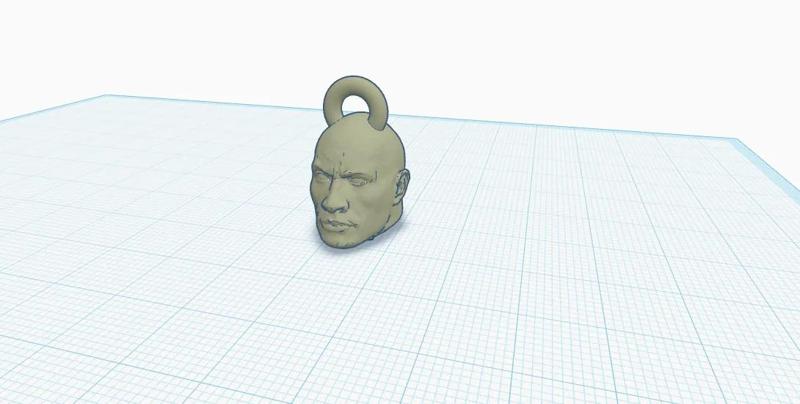 The Rock Keychain   