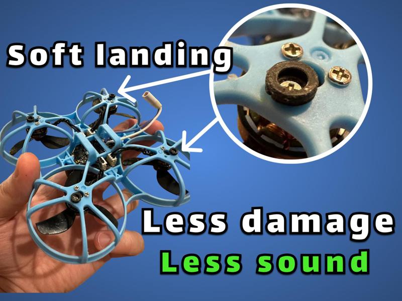 FPV Soft landing with rubber BetaFPV tiny whoop 
