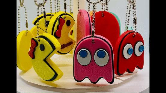 Pac-Man Ms Pac-Man Customizeable Keychains