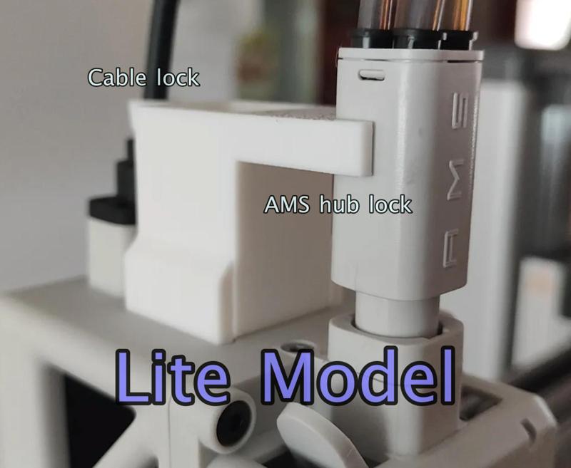 AMS Hub lock and Cable guide for A1 series lite