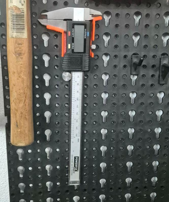 Parkside lidl peg board digital caliper holder