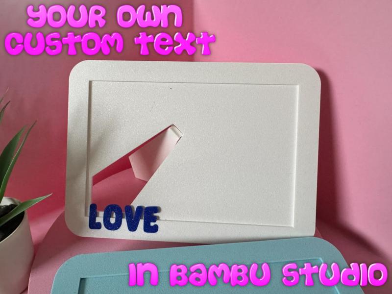 Slim Photo Frame (With or without your text)