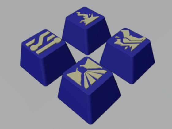 Neon Valorant Keycaps
