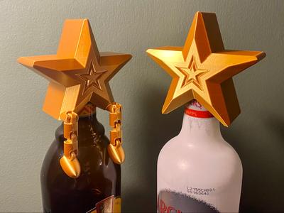 Christmas Star Bottle Topper -with or without legs
