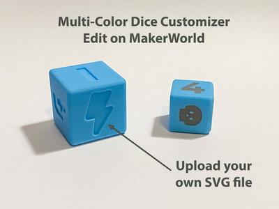 Multi-Color Dice Customizer! Design on MakerWorld