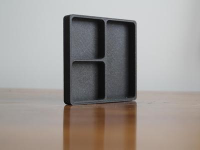 Small desk organizer shallow tray with inserts