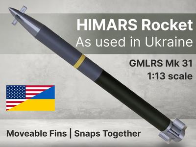 GMLRS HIMARS Rocket with Moving Fins (1:13)