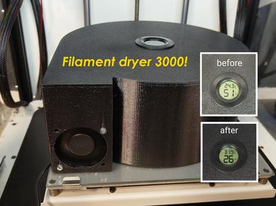 Filament drying hood