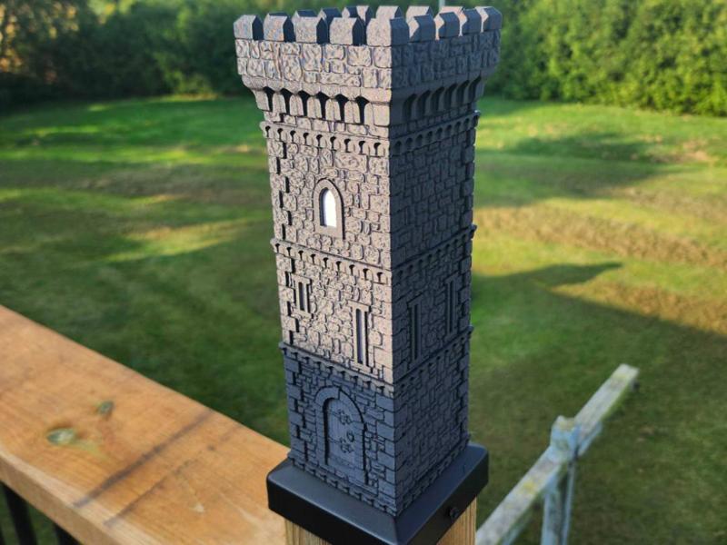 Castle Tower Deck Post Lamp