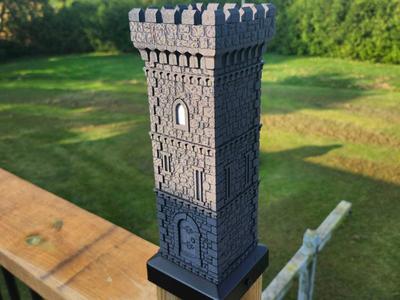 Castle Tower Deck Post Lamp