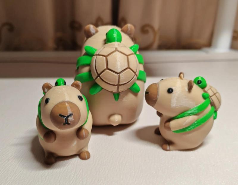 Best friend Capybara, homophone "oyster turtle honey", turtle