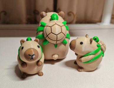 Best friend Capybara, homophone "oyster turtle honey", turtle