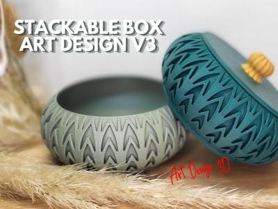 Jewelry Box Stackable Art Design V3