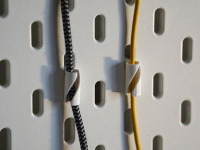 Cable Clip For Ikea Skadis Pegboard 