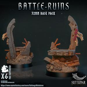 Base Pack - 32mm Battle Ruins - Pre-Supported