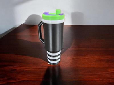 striped tumbler chapstick tube holder keychain