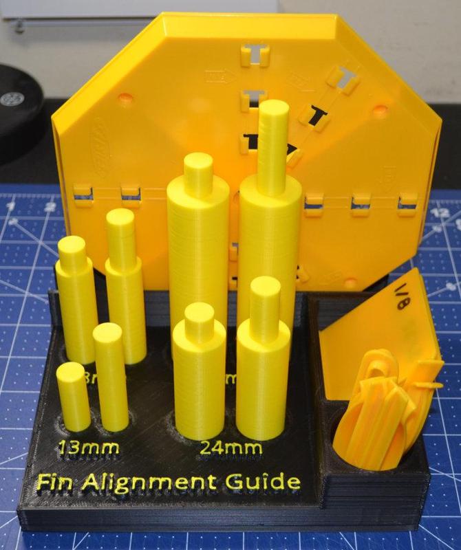 Printed Motor Casings and Holder for Estes Fin Alignment Guide