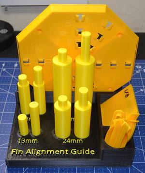 Printed Motor Casings and Holder for Estes Fin Alignment Guide