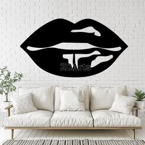 Lips 2D Wall Art/Window Art - Digital STL & SVG File for 3D Printing or Laser Cutting