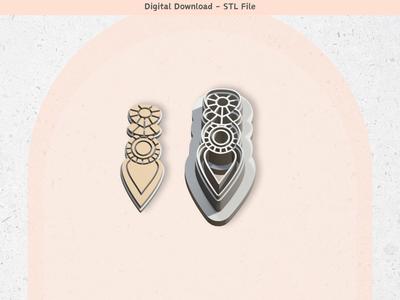Polymer Clay Cutter STL File, Unique Shape 23, Digital STL File, Clay Tools, 5 Sizes Clay Cutters