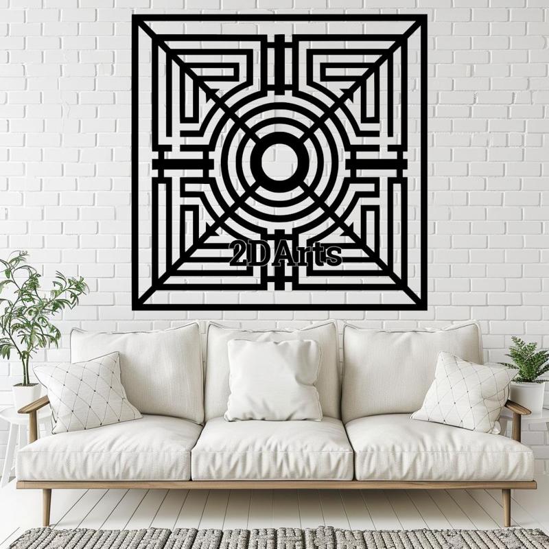 Mandala 2D Wall Art/Window Art - Digital STL & SVG File for 3D Printing or Laser Cutting
