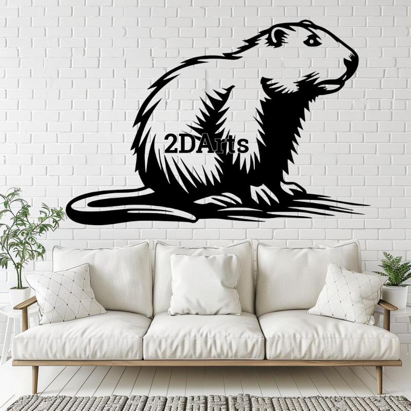 Beaver 2D Wall Art/Window Art - Digital STL & SVG Files for 3D Printing and Laser Cutting