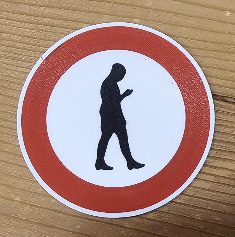 "Verkehrszeichen" keine Smombies (Frau)/ "Traffic sign" No Smombies (female)