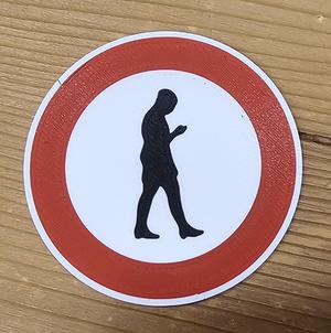 "Verkehrszeichen" keine Smombies (Frau)/ "Traffic sign" No Smombies (female)