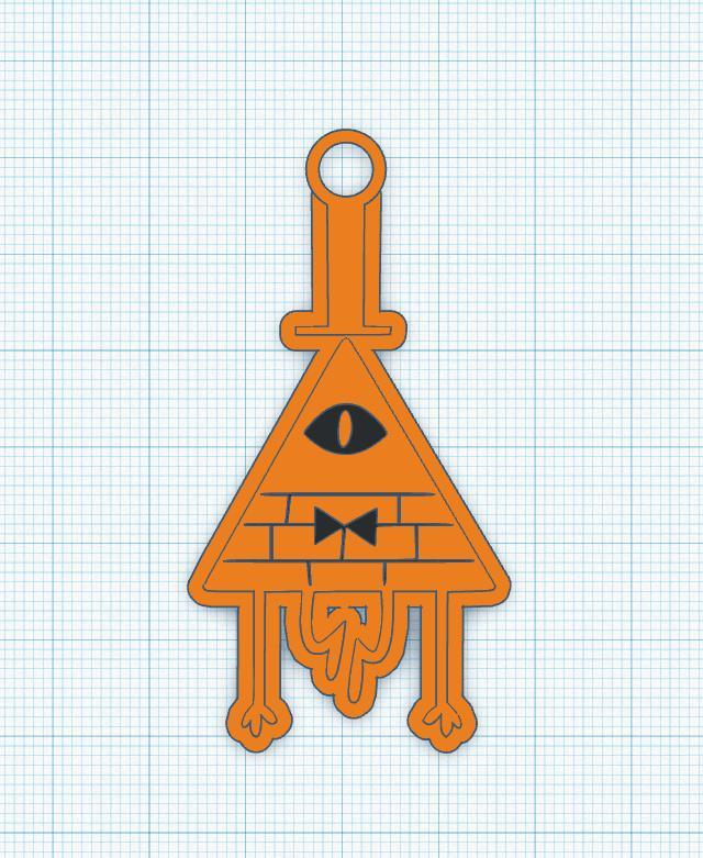 Bill Cipher Clave gravity falls llavero keychan