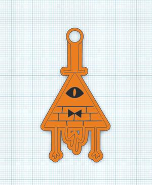 Bill Cipher Clave gravity falls llavero keychan