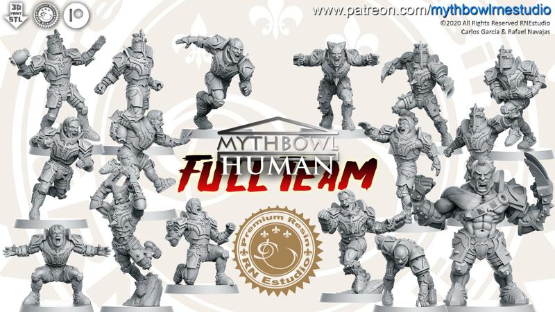Human Team 16 miniatures Fantasy Football 32mm