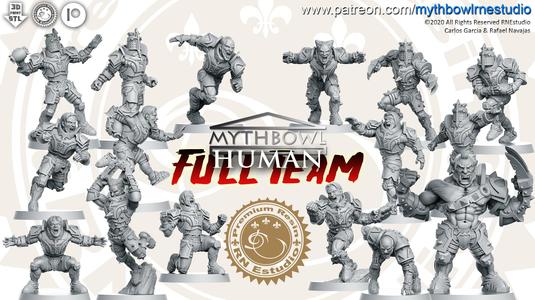 Human Team 16 miniatures Fantasy Football 32mm