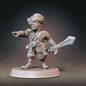 Gnome Artificer Type A with Modular Hands And Weapons (Presupported)