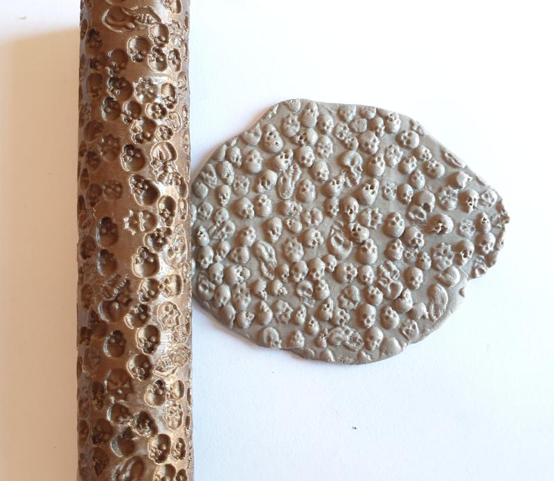 Texture rolling pin skulls