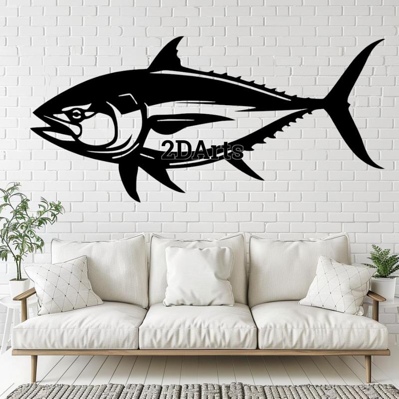Tuna 2D Wall Art/Window Art - Digital STL & SVG File