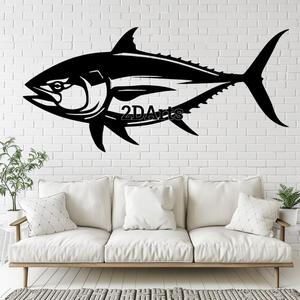 Tuna 2D Wall Art/Window Art - Digital STL & SVG File
