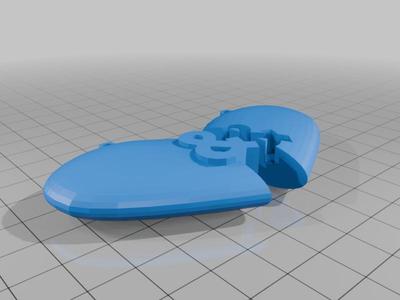 keychain Heart 2in1